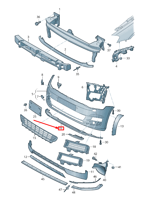 new vw golf vii 5g mk7 front bumper spoiler retainer 5g0805915ac9b9 original