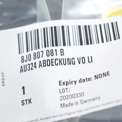 NEW AUDI TT 8J FRONT BUMPER CENTER GRILLE LEFT COVER 8J0807081B 2010 ORIGINAL