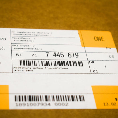 NEW BMW X3 G01 FRONT FENDER LEFT BOTTOM COVER 51717445679 7445679 ORIGINAL