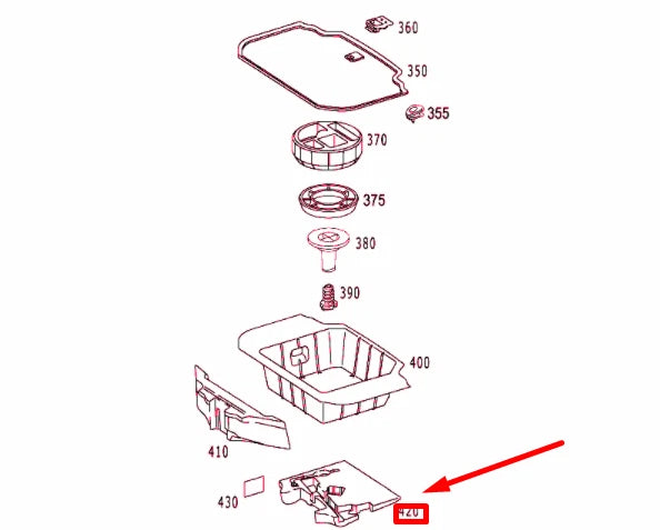 NEW MERCEDES-BENZ SL R230 SPARE WHEEL WELL STANCHION A23068410377C45 ORIGINAL