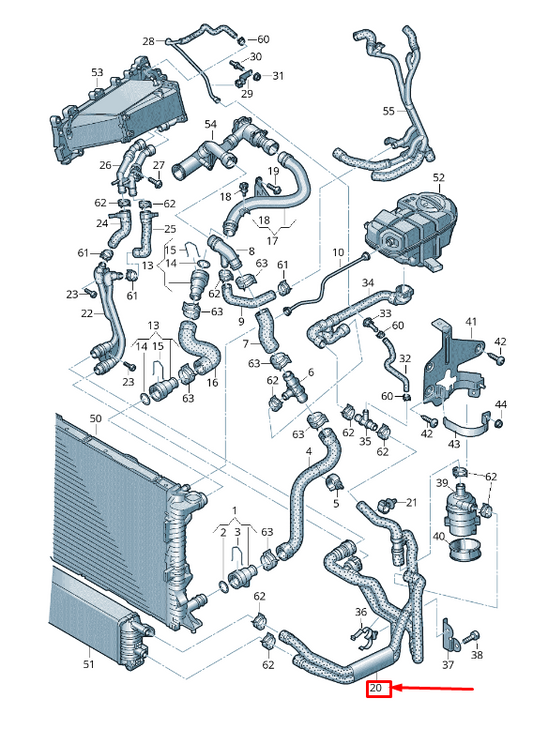 new audi a6 avan c7 coolant hose with quick release coupling 4g0145919ac