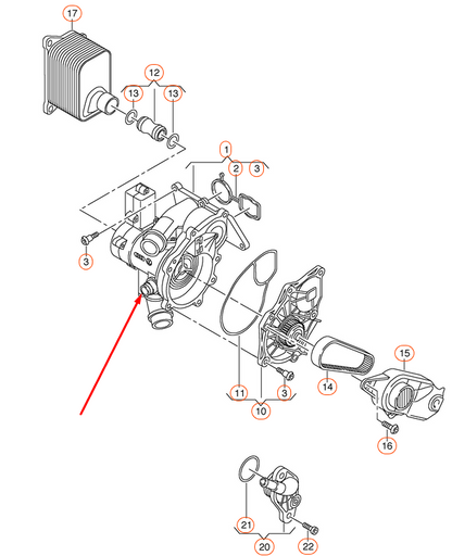 new volkswagen golf mk7 coolant thermostat 06l121111l original