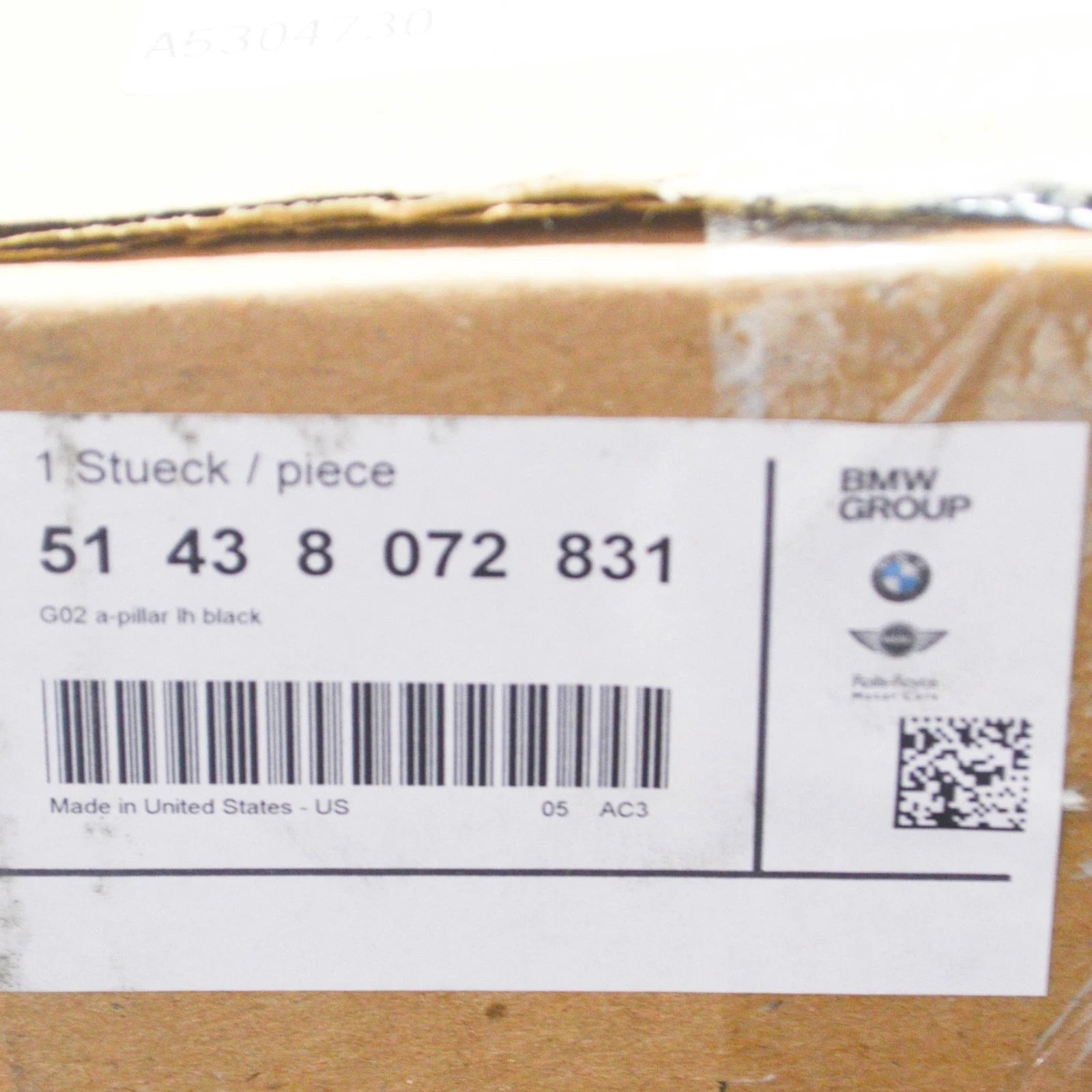 NEW BMW X4 G02 M F98 FRONT LEFT A PILLAR TRIM 51438072831 ORIGINAL