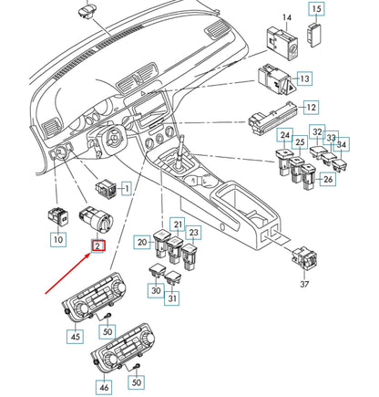 NEW VOLKSWAGEN PASSAT B6 HEADLIGHT SWITCH CONTROL UNIT 3C0941431BREH ORIGINAL