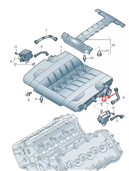 NEW AUDI A8 D3 4E LEFT ENGINE PRESSURE CONTROL VALVE 07C103464G ORIGINAL