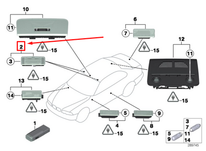 new bmw 5 e60 interior sun visor light 63316962011 6962011 original