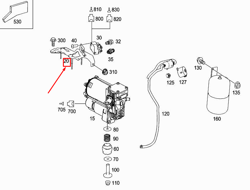 new mercedes-benz r w251 compressor bracket a2513210040 original