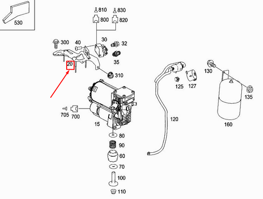 new mercedes-benz r w251 compressor bracket a2513210040 original
