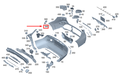 new mercedes-benz eqc rear right wheel arch cover a2938840400 original