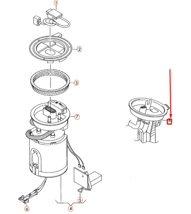 NEW VOLKSWAGEN CC FUEL DISPLAY SUCTION JET PUMP WITH SENSOR 3C0919673B ORIGINAL
