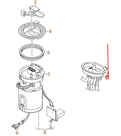 NEW VOLKSWAGEN CC FUEL DISPLAY SUCTION JET PUMP WITH SENSOR 3C0919673B ORIGINAL