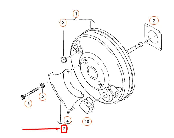 NEW AUDI TT 8J BRAKE SERVO HEAT SHIELD LHD 1T1612163 ORIGINAL
