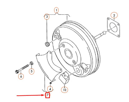 NEW AUDI TT 8J BRAKE SERVO HEAT SHIELD LHD 1T1612163 ORIGINAL
