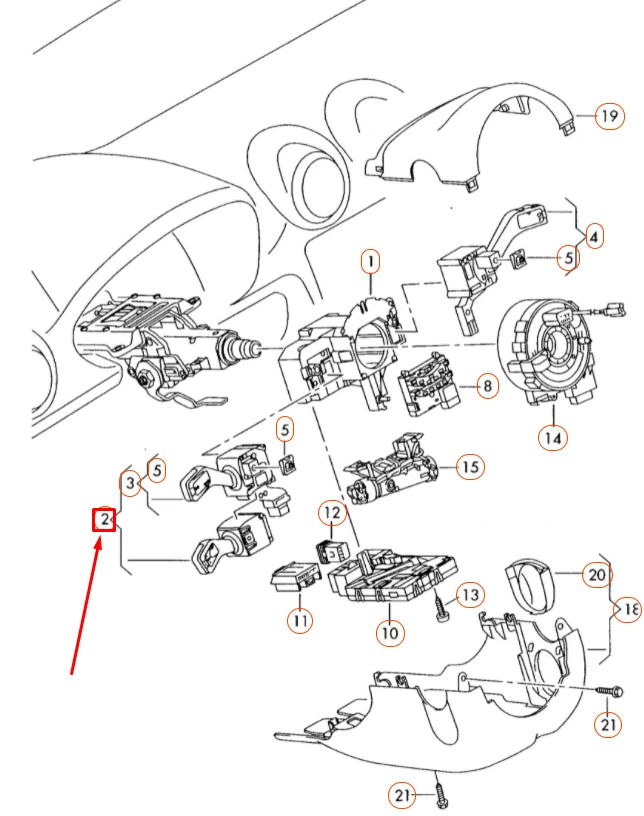 NEW AUDI A3 8P STEERING COLUMN MULTIFUNCTION SWITCH 8P0953513F9B9
