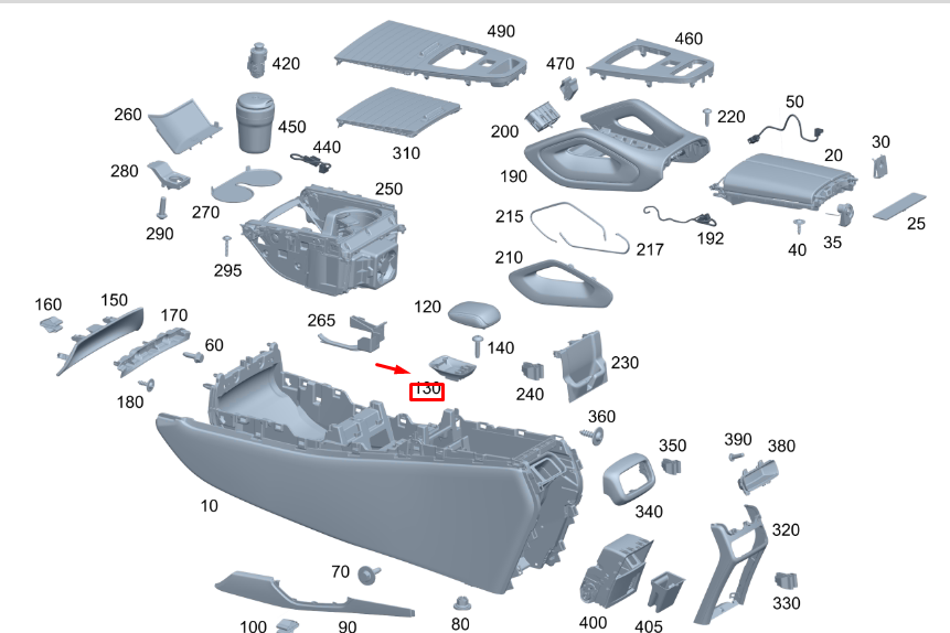 new mb gle w167 console handrest reinforcement a16768917009051 original