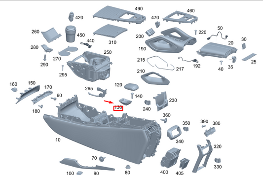 new mb gle w167 console handrest reinforcement a16768917009051 original