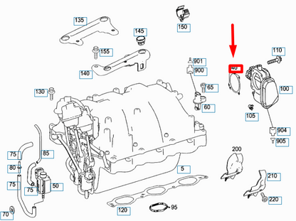 NEW MB ML W164 GAS ACTUATOR TO INTAKE MANIFOLD SEALING SHIM A2721410980 ORIGINAL
