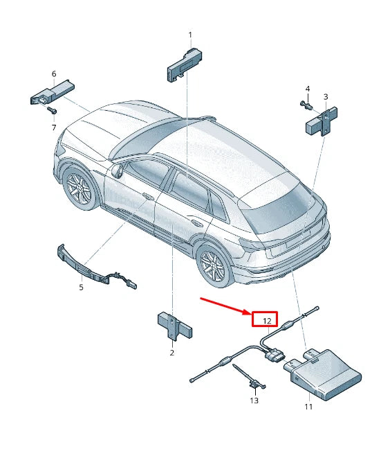 NEW AUDI E-TRON GE REAR TAILGATE OPENING SENSOR LINE 4KE962239