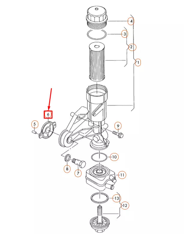 NEW VOLKSWAGEN CRAFTER MK1 2E OIL FILTER HOUSING SEAL 074115441C ORIGINAL