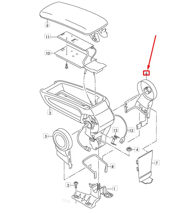 NEW AUDI A1 8X MIDDLE ARMREST RIGHT TRIM 8X08642806PS