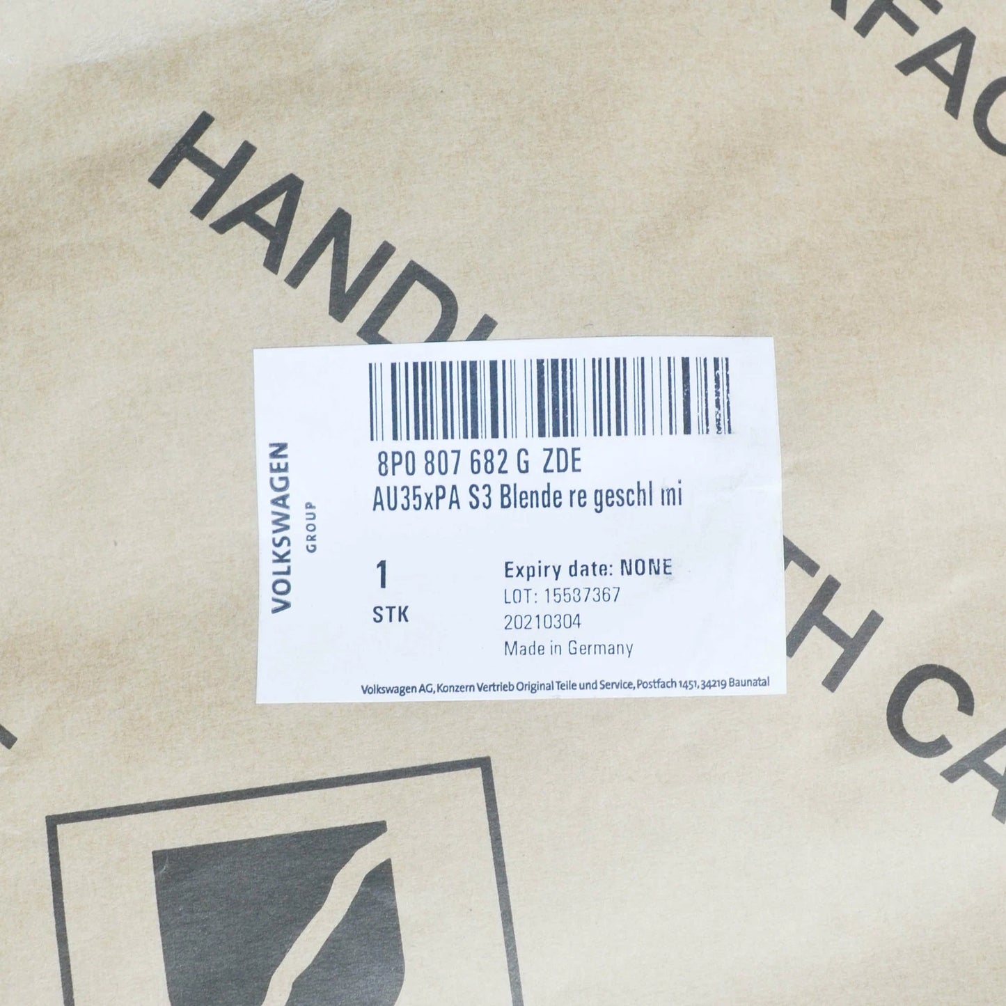 NEW AUDI A3 8P1 FRONT BUMPER RIGHT FOG LIGHT 8P0807682G ZDE