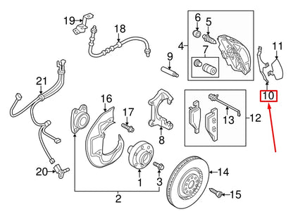 NEW AUDI A8 4H FRONT ANTI-RATTLE SPRING 4H0615269A ORIGINAL