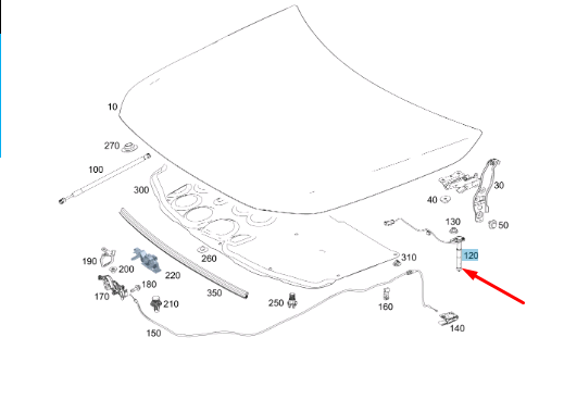 NEW MERCEDES-BENZ A W177 FRONT BONNET HOOD ACTUATOR A1779062301 ORIGINAL