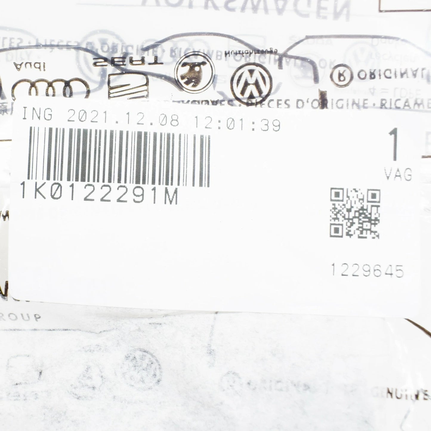 NEW AUDI A1 MK1 COOLANT HOSE QUICK ACTING COUPLING 1K0122291M ORIGINAL