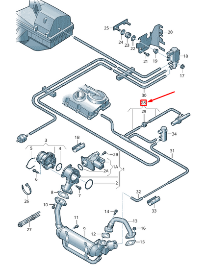 new audi a3 sportback 8p engine vacuum hose 03g131055be original
