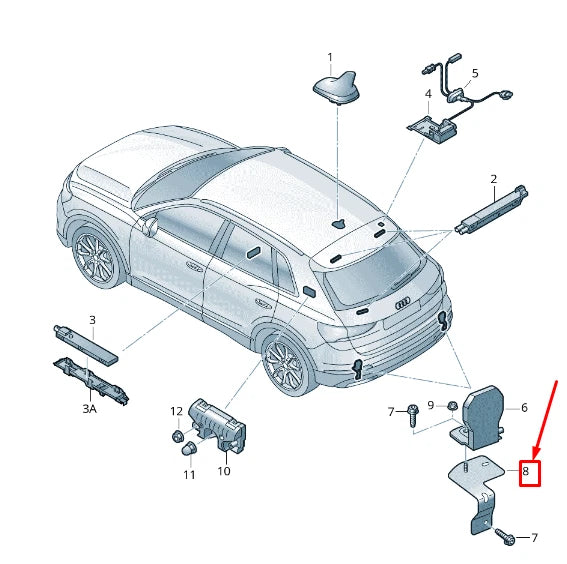 NEW AUDI Q3 F3 RIGHT MOBILE PHONE AERIAL RETAINER 83A035526A