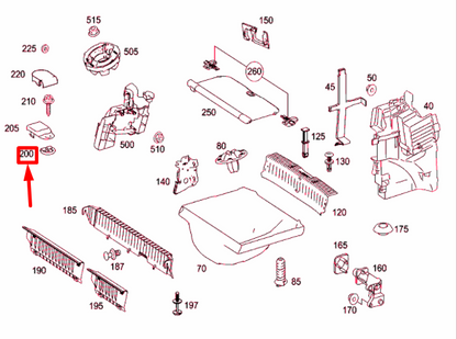NEW MERCEDES-BENZ A W169 LUGGAGE REAR FLOOR BRACKET A1698600814 ORIGINAL