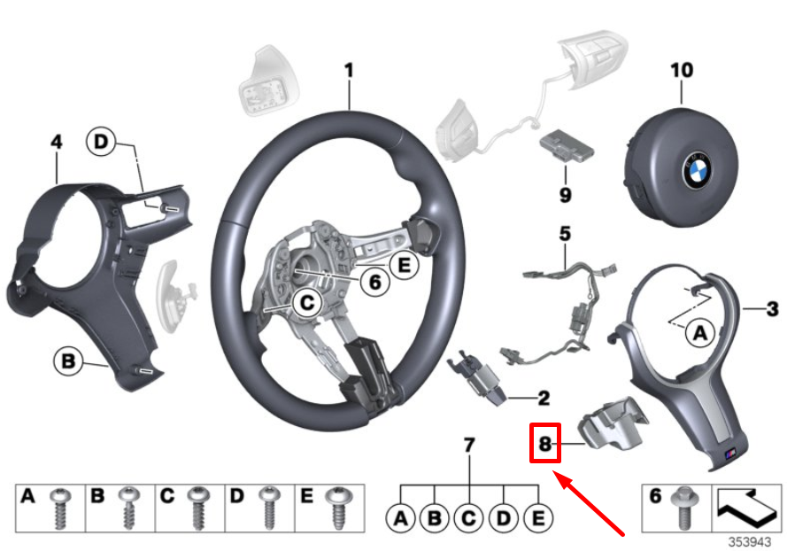 new bmw 2 f45 wheel foam rubber sound deadening 7850621 32307850621 original
