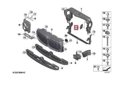 NEW BMW X5 G05 UPPER DUCT COVER LID 51747428257 ORIGINAL