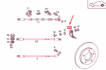 NEW MERCEDES-BENZ SL R129 REAR LEFT ROLL-OVER SWITCH A1295401144 ORIGINAL