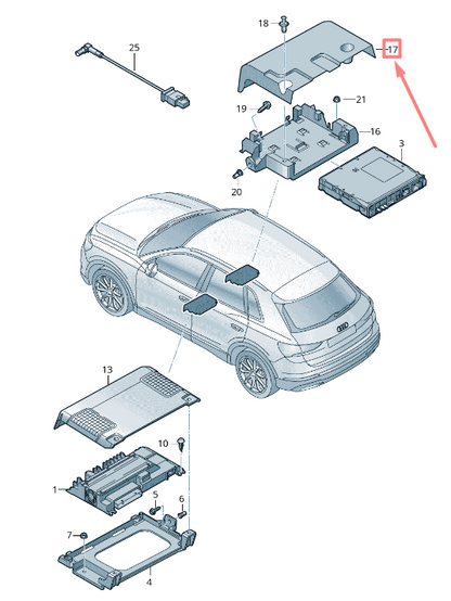 NEW VOLKSWAGEN TIGUAN AD MK2 TV RECEIVER COVER 5TA9721369B9 ORIGINAL