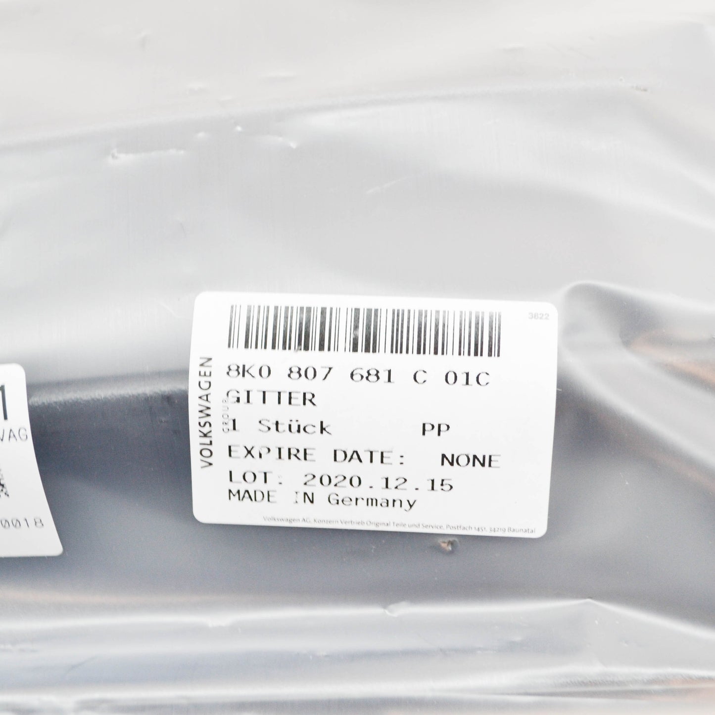 NEW AUDI A4 B8 LEFT FOG LIGHT GRILLE S-LINE 8K0807681C01C 8K0807681C 2010