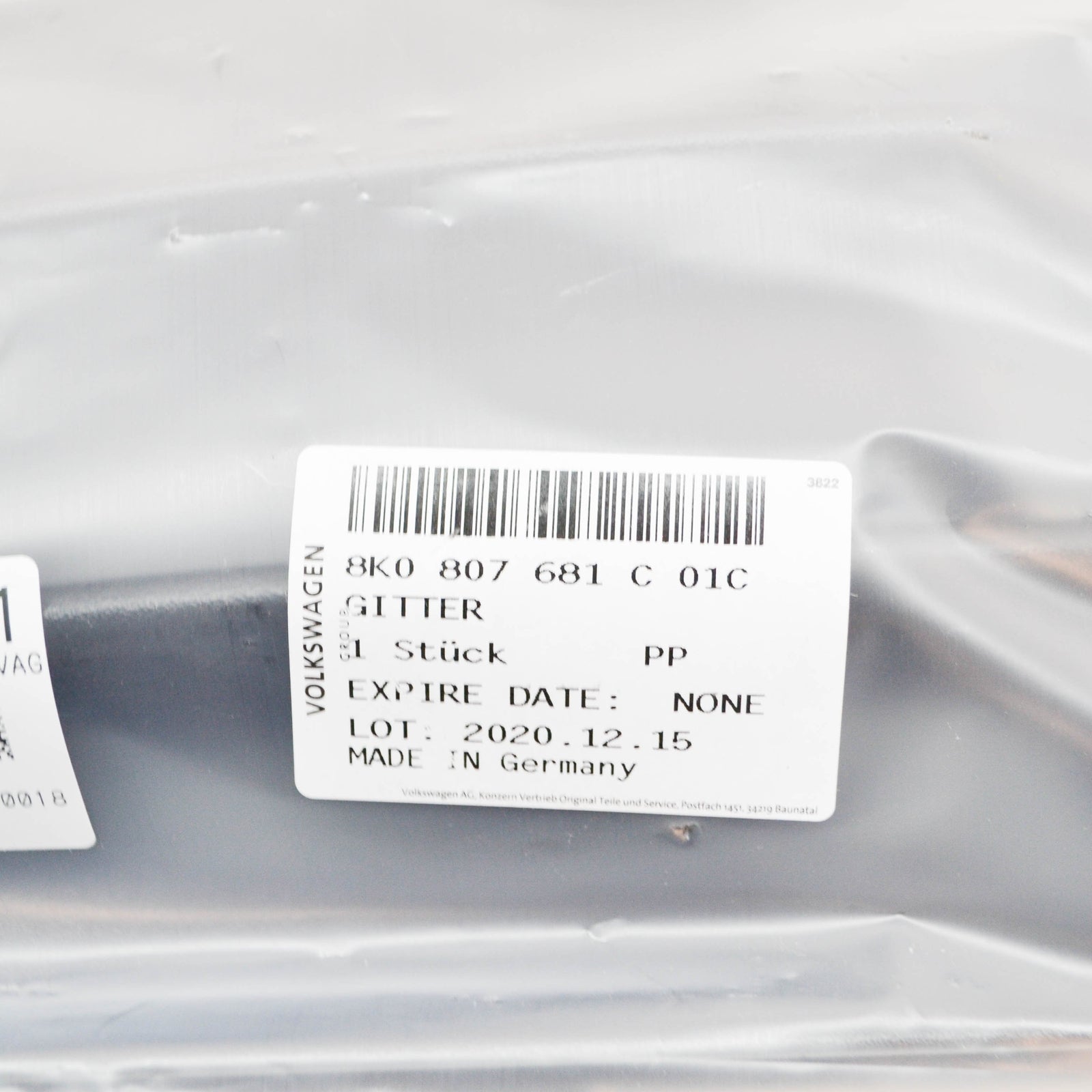 NEW AUDI A4 B8 LEFT FOG LIGHT GRILLE S-LINE 8K0807681C01C 8K0807681C 2010