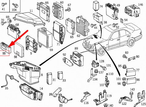 NEW MB E-CLASS W210 FUSE RELAY MODULE A2105400372 3.0 DIESEL