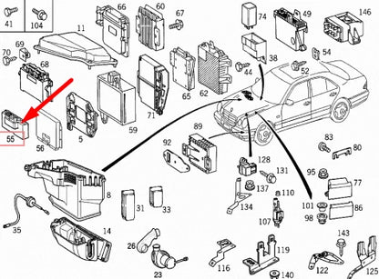 NEW MB E-CLASS W210 FUSE RELAY MODULE A2105400372 3.0 DIESEL