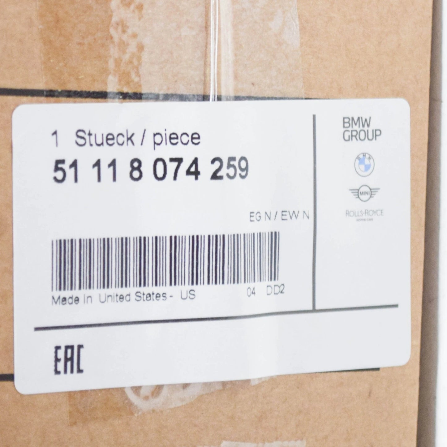 NEW BMW X7 G07 FRONT LEFT FOG LAMP COVER 51118074259 8074259 ORIGINAL