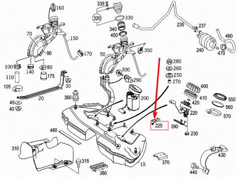 NEW MERCEDES-BENZ M-CLASS W163 FUEL TANK PRESSURE SENSOR A1635422818 ORIGINAL