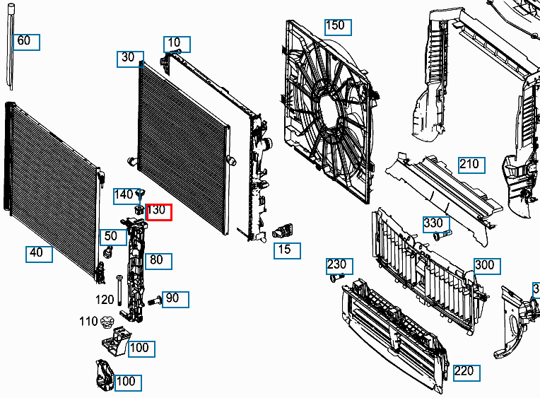 NEW MERCEDES BENZ A W169 UPPER RADIATOR INSULATOR BEARING A1695040114 ORIGINAL