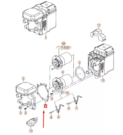 NEW AUDI Q7 4L AUXILIARY HEATER GASKET SET 7L0819141 ORIGINAL