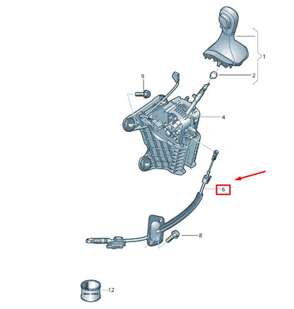 NEW VW TRANSPORTER VI T6 GEAR SHIFTING MECHANISM CABLE RHD 7E2713266