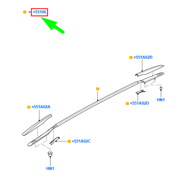 new ford mondeo mk4 estate left side roof rail bs71-n550a63-be 1753692 original
