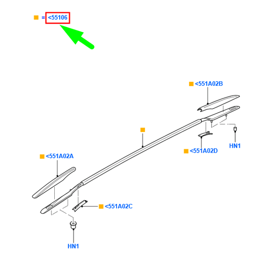 new ford mondeo mk4 estate left side roof rail bs71-n550a63-be 1753692 original