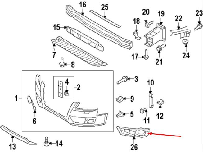 NEW AUDI A4 B8 FRONT LEFT FOG LIGHT GRILLE 8K0807681D01C ORIGINAL