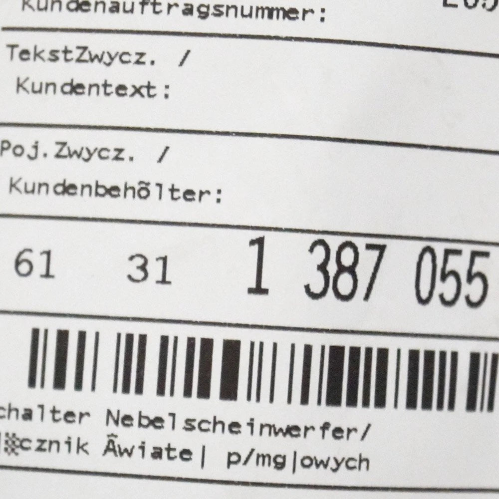 NEW BMW 3 E36 FOG LIGHT SWITCH 1387055 1997 ORIGINAL