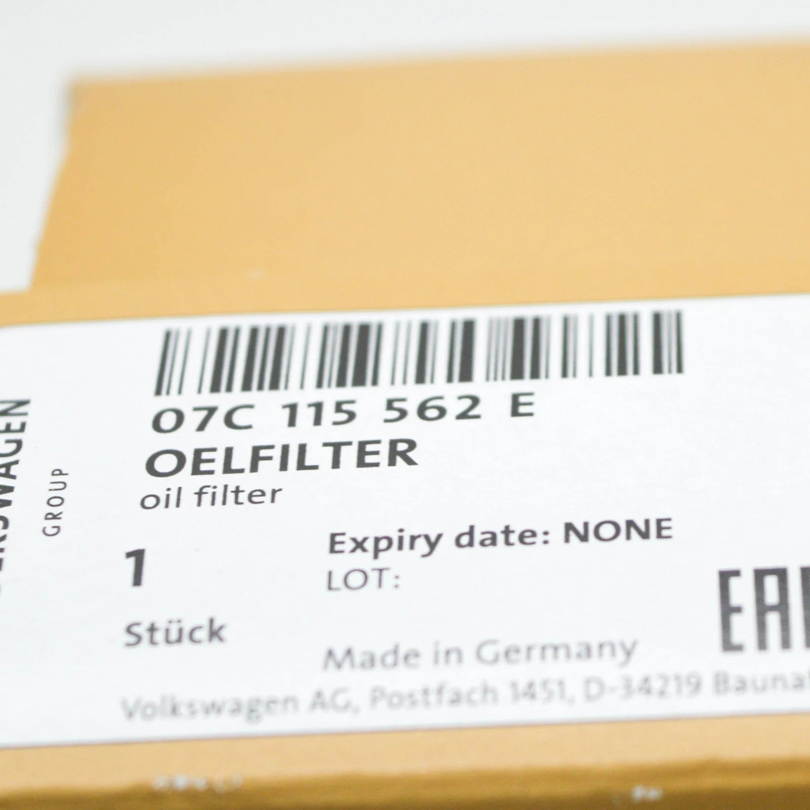 NEW VOLKSWAGEN PHAETON 3D ENGINE OIL FILTER 07C115562E