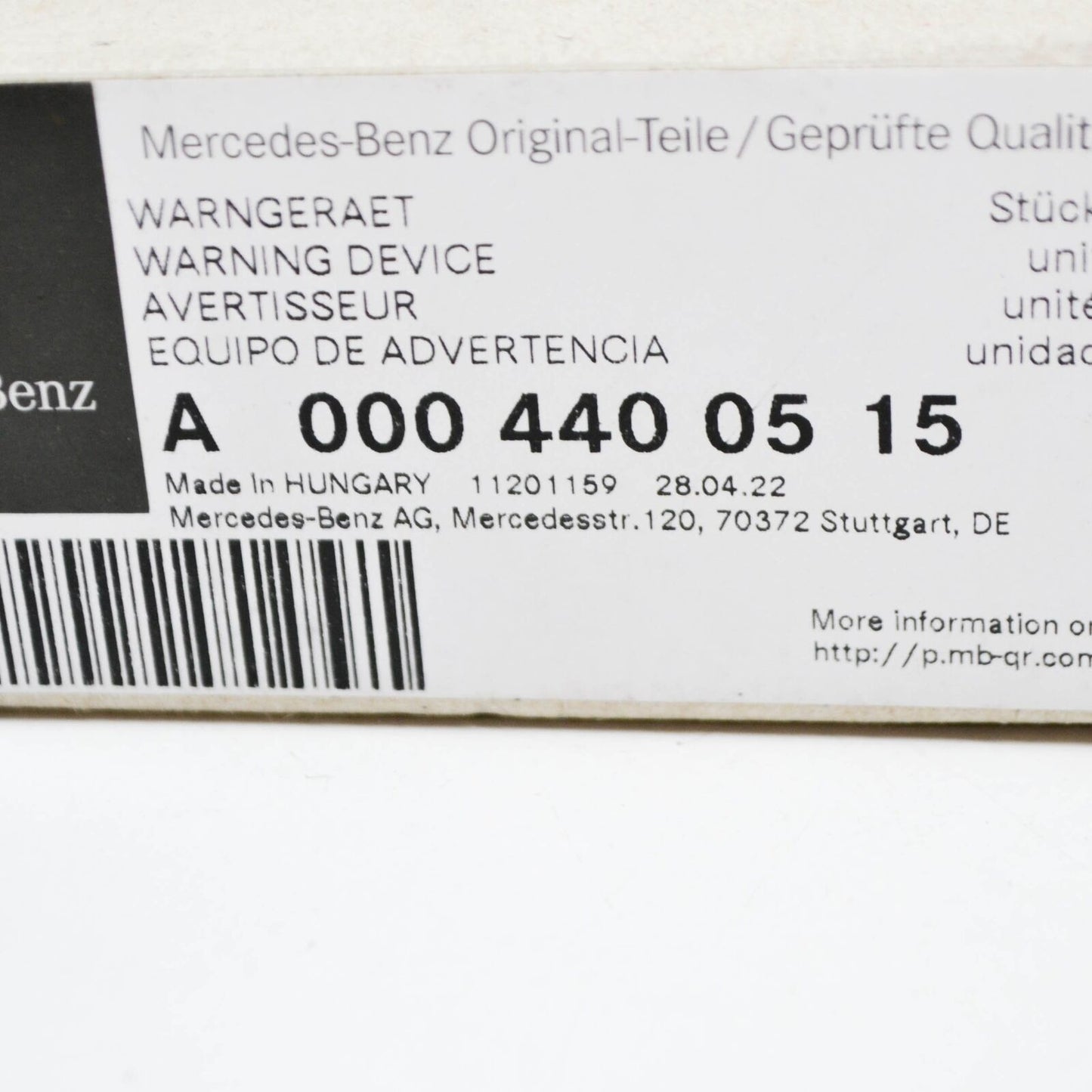 NEW MB SPRINTER W906 FRONT RIGHT MIRROR WARNING DEVICE A000440051564 ORIGINAL